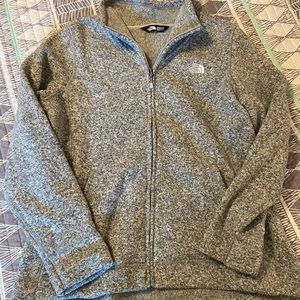 The North Face gray heather zip up jacket size XL